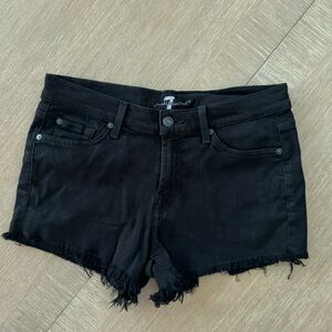 7 for All Mankind Black Denim Shorts Sz  27